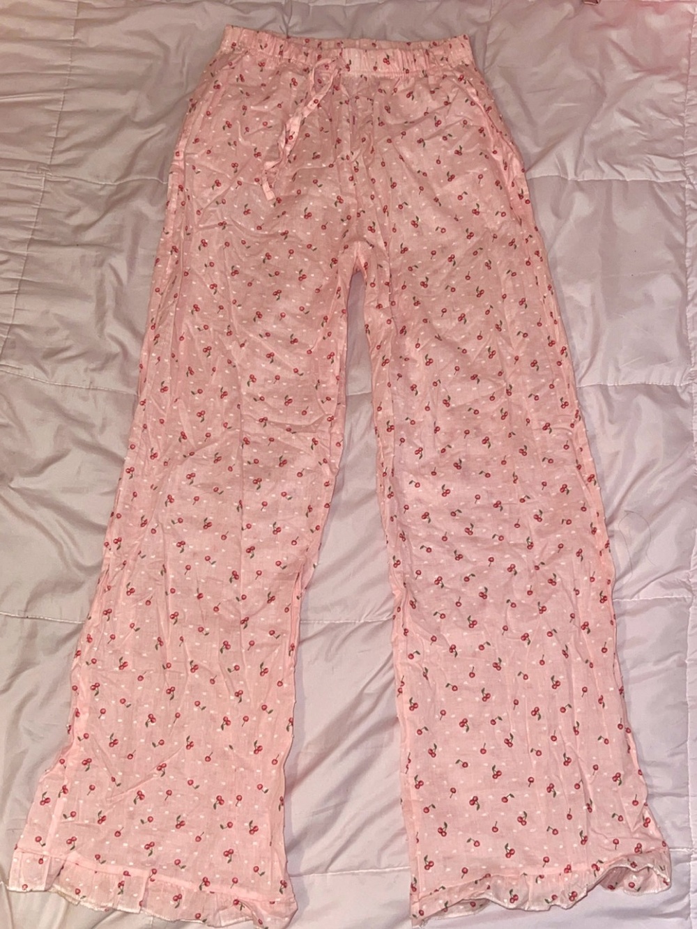 Women’s Pink Cherry Print Bottoms